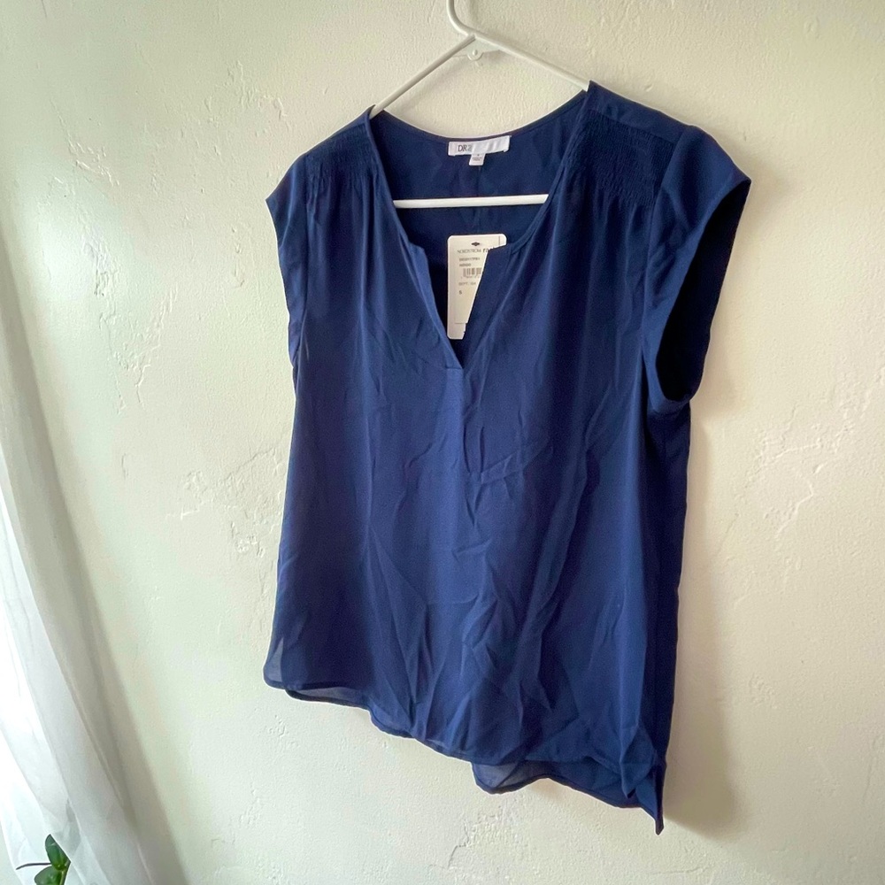 NWT Silk Indigo Blue Blouse